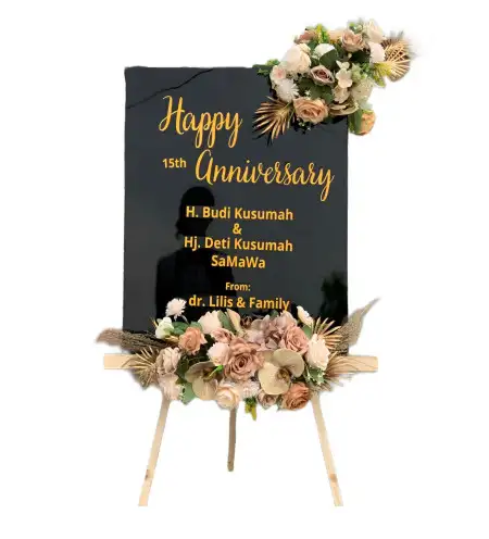 Papan Bunga Akrilik Jati Padang